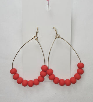 Ball Clay Teardrop Earrings