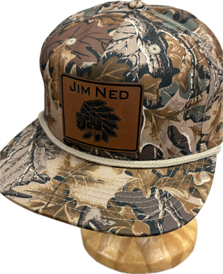 Jim Ned Indians - Leather Patch Camo Rope Cap