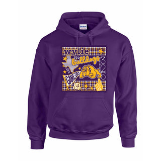Wylie Bulldogs - Game Day Checkered Hoodie