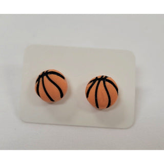 Basketball Clay Stud Earrings