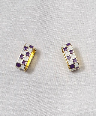 Checkered Danielle's Hoop Earrings