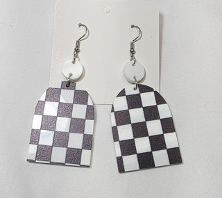 Game Day Checks Earrings