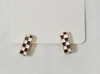 Checkered Danielle's Hoop Earrings