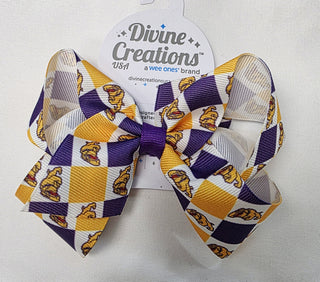 Wylie Bulldogs - Medium Checkered Bow