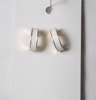Gold Accent Small Hoop Earrings