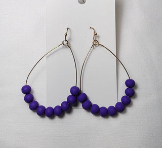 Ball Clay Teardrop Earrings