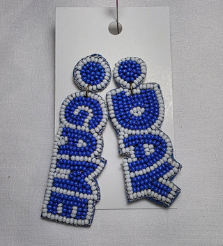 Game Day Seed Bead Earrings