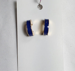 Gold Accent Small Hoop Earrings