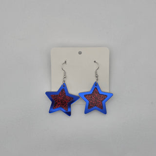 Double Star Dangle Earrings