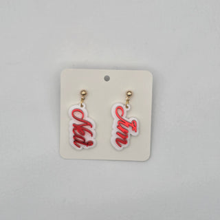 Jim Ned Indians - Jim Ned Script Stadium Earrings