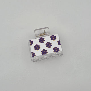 Small Hairclip with Purple Paws