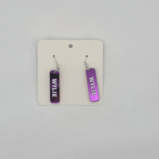 Wylie Bulldogs - Game Day Mirror Stick Earrings
