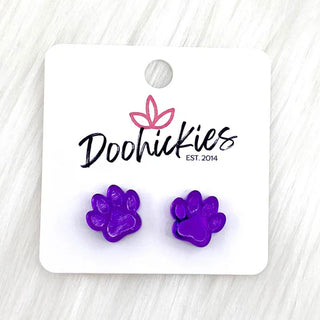 Paw Print Acrylic Studs