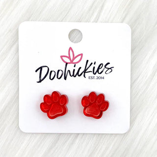 Paw Print Acrylic Studs