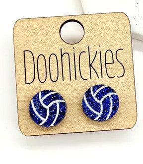 Volleyball Colored Acrylic Studs