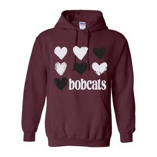 Bowie Bobcats - Foil Hearts Hoodie