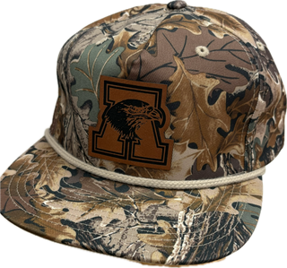 Abilene High Eagles - Mascot Outline Leather Patch Camo Rope Cap