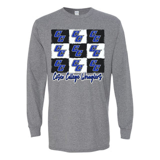 Cisco College Wranglers - 9 Boxes Long Sleeve T-Shirt