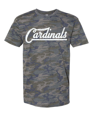 Clack Cardinals - Script with Tail Camo T-Shirt