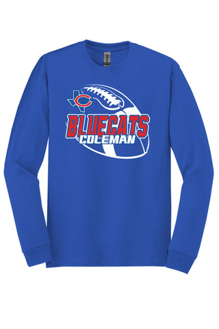 Coleman Bluecats - Football Long Sleeve T-Shirt