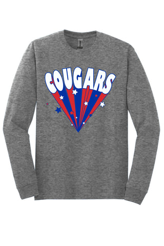 Cooper Cougars - Stars Long Sleeve T-Shirt