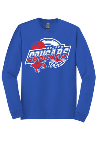 Cooper Cougars - Basketball Long Sleeve T-Shirt