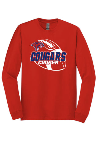 Cooper Cougars - Football Long Sleeve T-Shirt