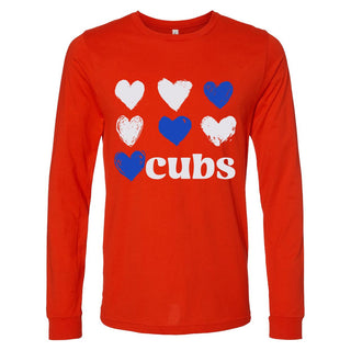 Long Cubs - Foil Hearts Long Sleeve T-Shirt