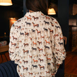 Caroline Horse Long-Sleeve Top