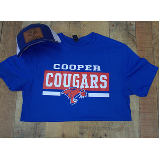 Cooper Cougars - Simple Striped T-Shirt