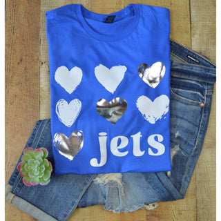 Dyess Jets - Foil Hearts T-Shirt