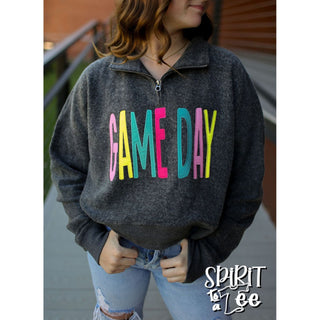 Game Day Snuggle Fleece Cropped 1/4 Zip Sweatshirt