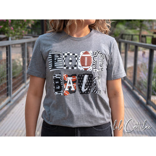 Football Scrapbook Letters - Football Tee