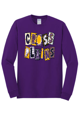 Cross Plains Buffaloes - Scrapbook Box Long Sleeve T-Shirt