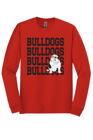 Bonham Bulldogs - Repeat Long Sleeve T-Shirt
