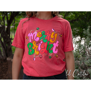 Merry & Bright Lights - Christmas Tee