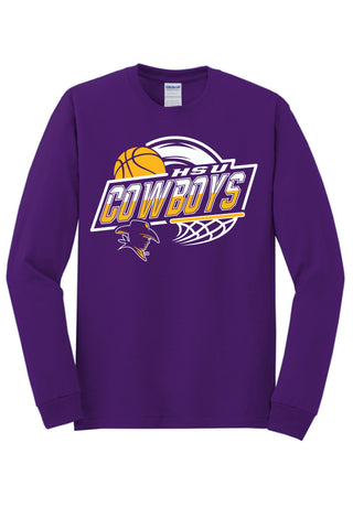 Hardin Simmons University Cowboys - Basketball Long Sleeve T-Shirt