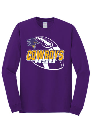 Hardin Simmons University Cowboys - Football Long Sleeve T-Shirt