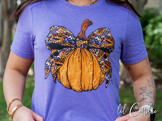 Halloween Bow with Pumpkin Tee