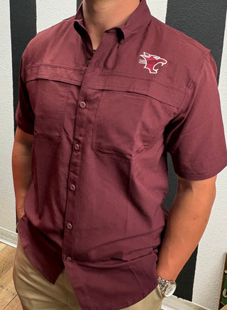 Hawley Bearcats - Short-Sleeve Fishing Shirt