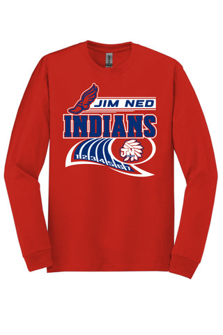 Jim Ned Indians - Track Long Sleeve T-Shirt