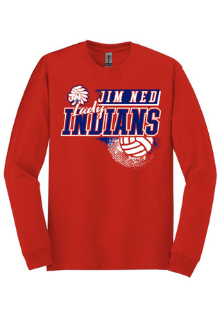 Jim Ned Indians - Volleyball Long Sleeve T-Shirt