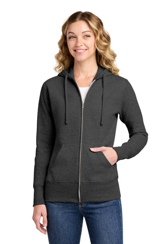 Port & Co® Women's Core Fleece Full-Zip Hooded Sweatshirt. LPC78ZH