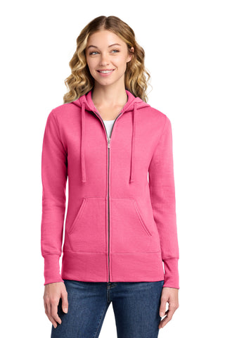 Port & Co® Women's Core Fleece Full-Zip Hooded Sweatshirt. LPC78ZH