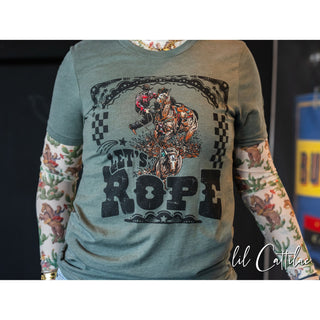 Let's Rope Calf Roper - Western Tee