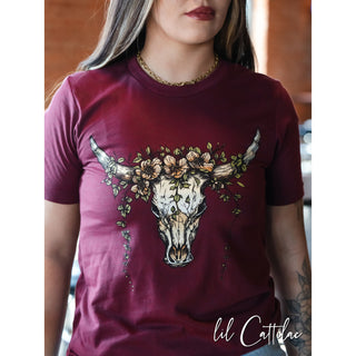 Skull with Greenery - Western Tee