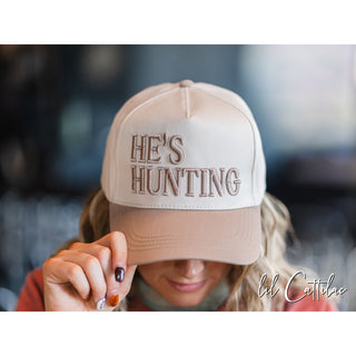 He's Hunting Trucker Caps