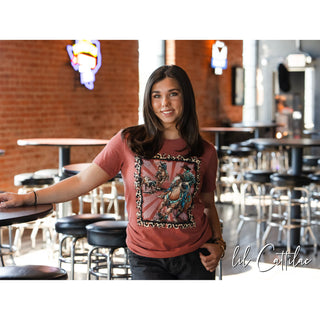Team Roper Leopard Border - Western Tee
