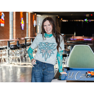 Boot Stitch on Vintage White - Western Tee