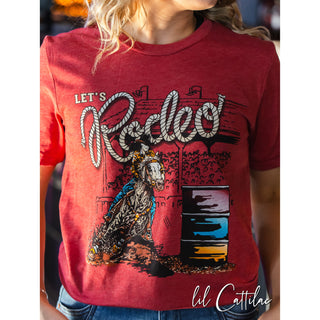 Let's Rodeo Barrel Racer - Western Tee